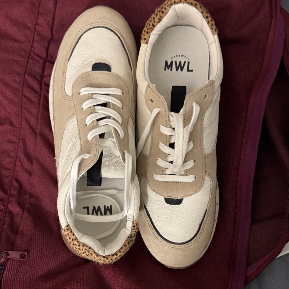 Madewell Women's Tan and White Athletic Shoes
